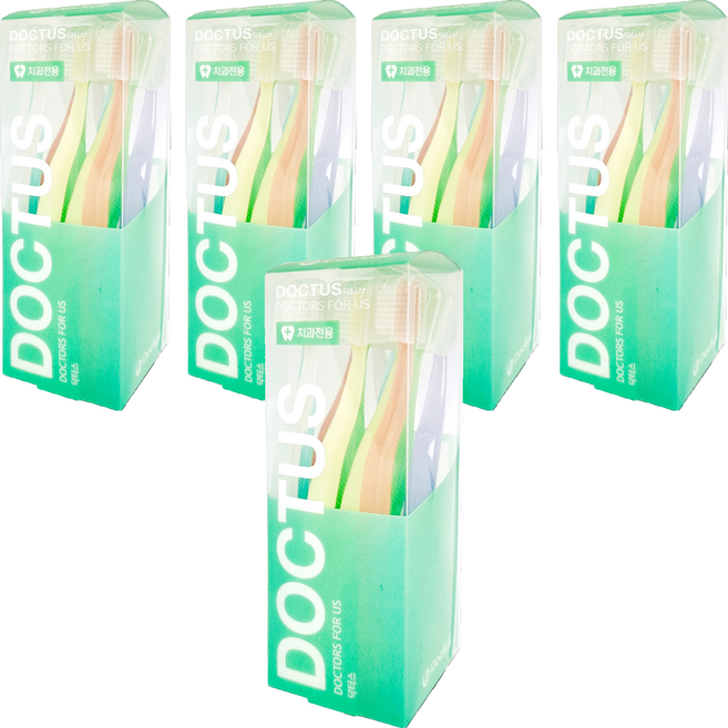DOCTUS 이중 미세모 칫솔, 12개입, 5개