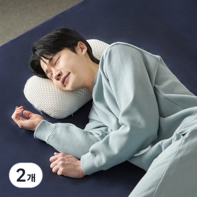 알러씰 텐셀 땅콩 메모리폼 베개, 화이트, 2개