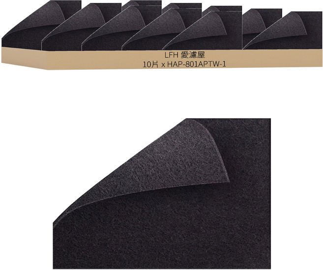 愛濾屋 活性碳濾網 不含濾芯 適用機型Honeywell HAP-801APTW/802WTW, HAP-801APTW-1, 10片