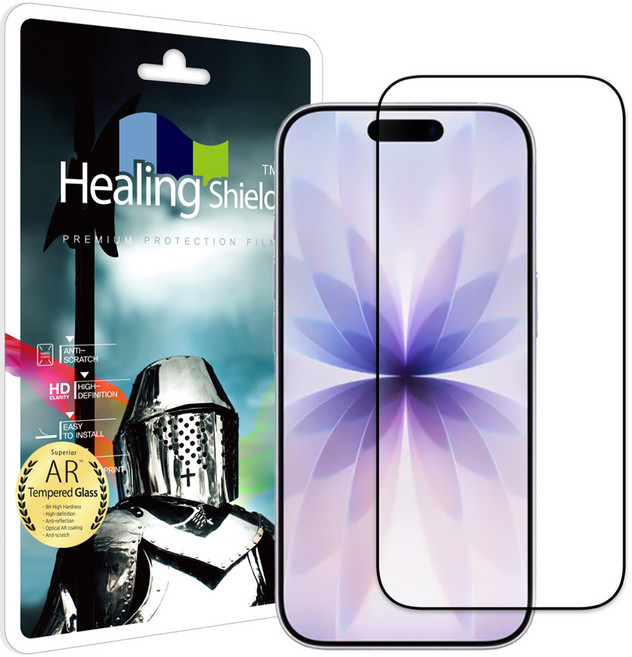 힐링쉴드 3D 풀커버 AR 고화질 강화유리 액정보호필름 세트, 1세트