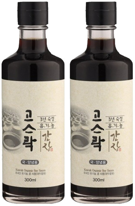고스락 유기농 간장, 300ml, 2개