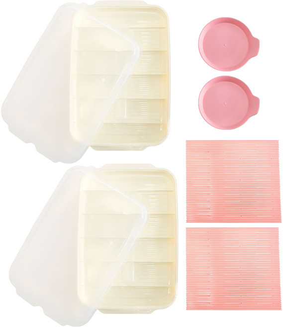 이지앤프리 김밥재료 보관용기 세트, 2세트, 보관용기 + 김밥말이 + 플레이팅 접시