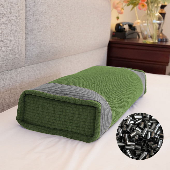 숙면예감 피그먼트 바이오칩 사각 베개, 연두, 1개