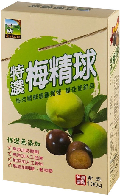 食材工坊 梅精球, 100g, 1盒