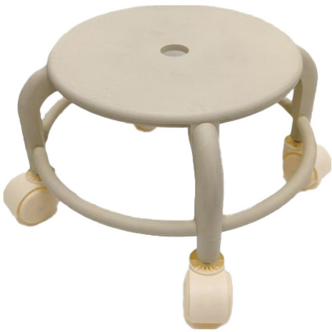 인아름 부드러운 앉은뱅이 바퀴 의자, 베이지 휠, 1개