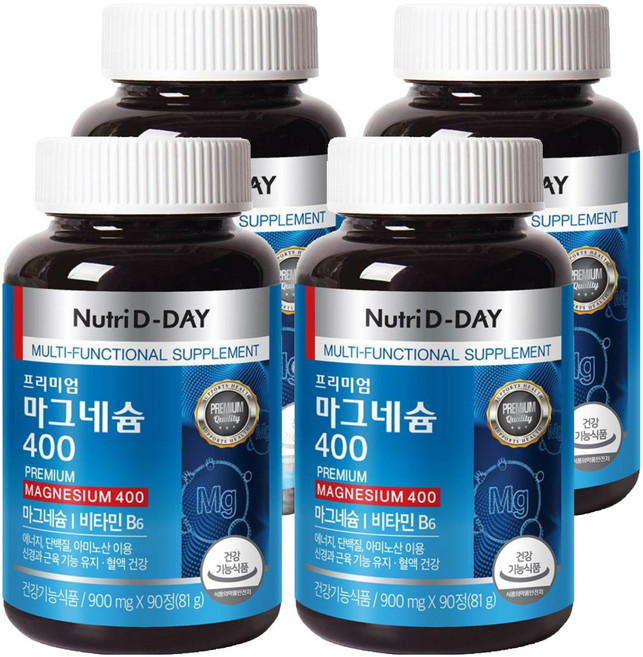 뉴트리디데이 메가렉스 마그네슘400, 90정, 4개