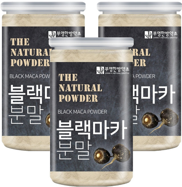 부영한방약초 블랙마카 분말, 3개, 300g