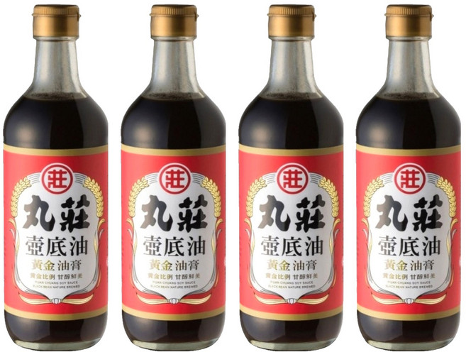 丸莊醬油 壺底油黃金油膏, 550g, 4瓶