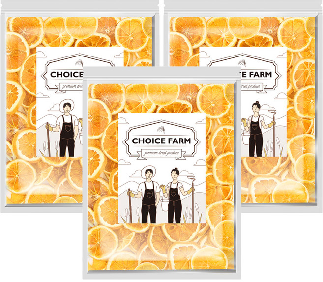 초이스팜 건오렌지 슬라이스 실속형, 3개, 150g