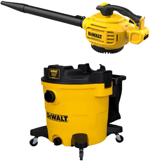 디월트 분리형 송풍기겸용 건습식 대용량 업소용 산업용 청소기 45L, DXV245P, 혼합색상