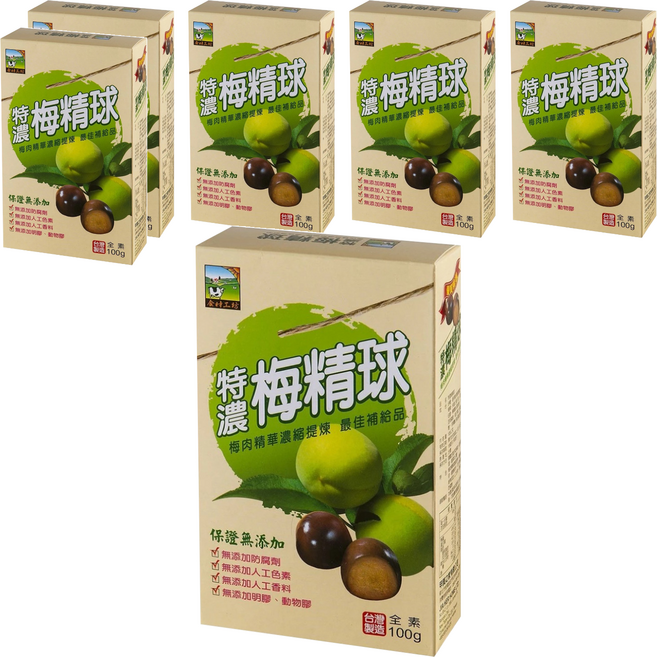 食材工坊 梅精球, 100g, 6盒