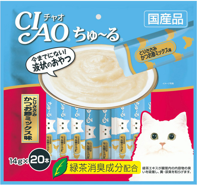 INABA CIAO 啾嚕 肉泥, 鰹魚 + 柴魚, 280g, 1袋