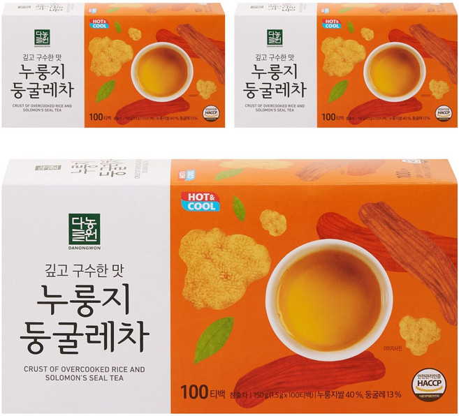 다농원 누룽지 둥굴레차, 1.5g, 100개입, 3개