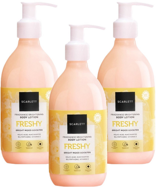 SCARLETT 美體 潤膚乳液 04清新, 300ml, 3瓶