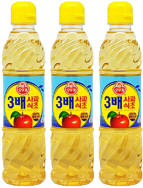 오뚜기 3배 사과식초, 500ml, 3개