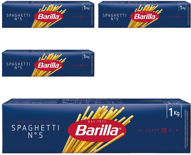 Barilla 百味來 義大利直麵, 4個, 1kg
