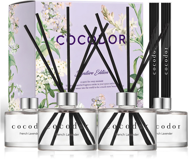 코코도르 퍼퓸 디퓨저, 프렌치라벤더, 200ml, 4개