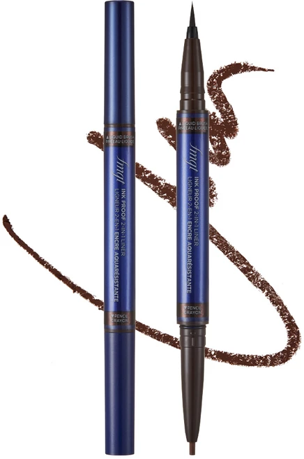 fmgt 잉크 프루프 2 in 1 아이라이너 0.6g, 02브라운, 1개 - 쿠팡