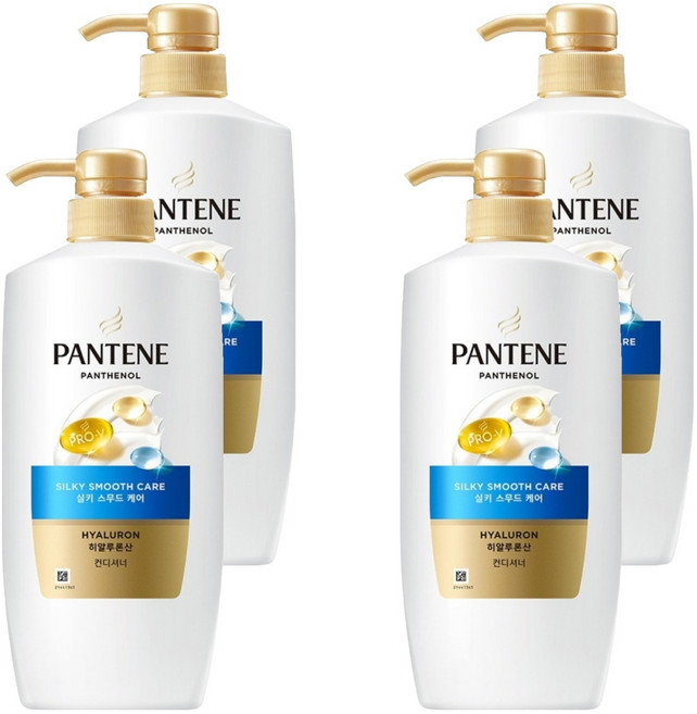 팬틴 히알루론산 실키 스무드 케어 컨디셔너, 750ml, 4개