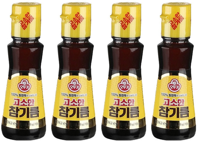 오뚜기 고소한 참기름 병, 110ml, 4개