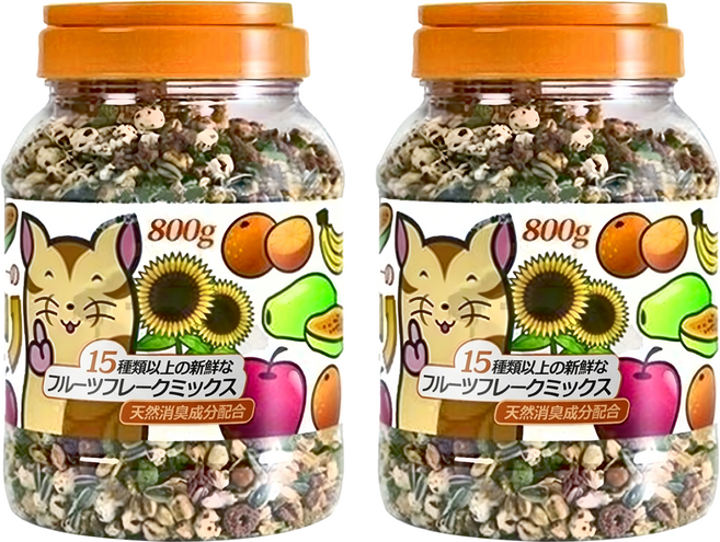 PetBest 倉鼠的大補帖 綜合水果, 2罐, 800g