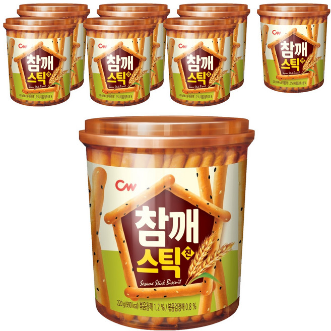 청우 참깨스틱 진, 220g, 8개