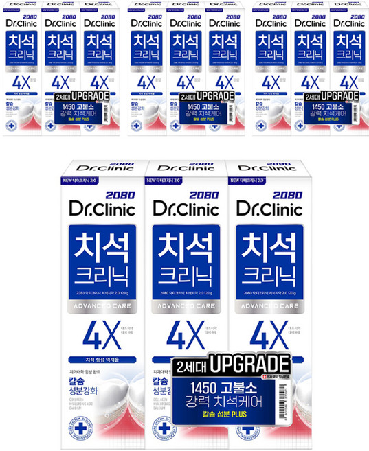 2080 닥터크리닉 치석치약 투, 120g, 12개