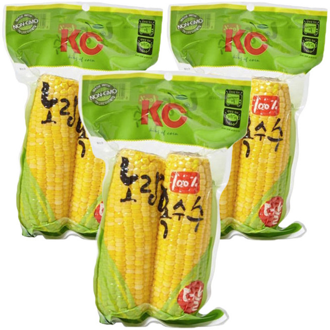 킹오브콘 노랑옥수수 2p, 500g, 3개