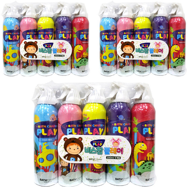 바스참 플레이 버블 클렌저 5종 세트, 3세트