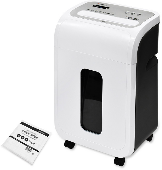 페이퍼프랜드 자동절전 최대15매 중형 20L 문서세단기 + 파지봉투, PK-1015CD, 화이트