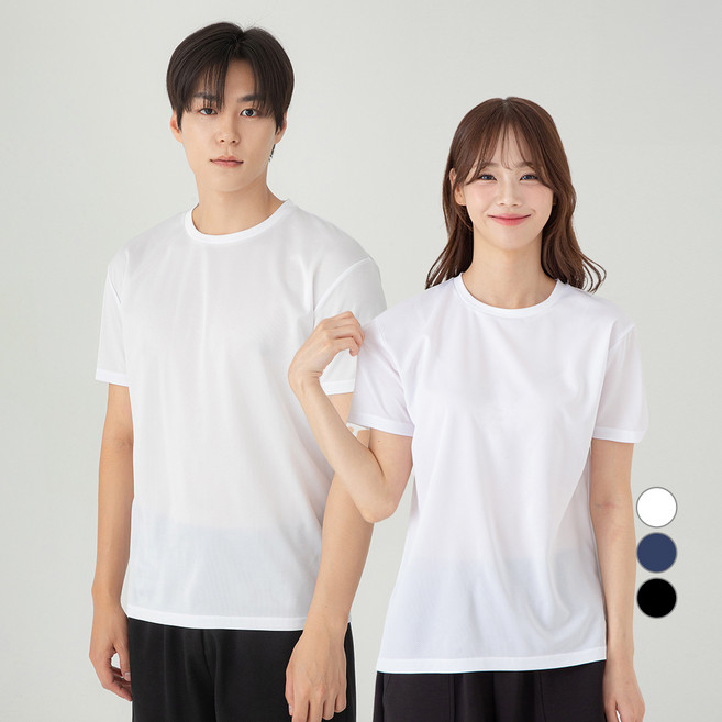 캐럿 남녀공용 에어메쉬 통기성 반팔 티셔츠