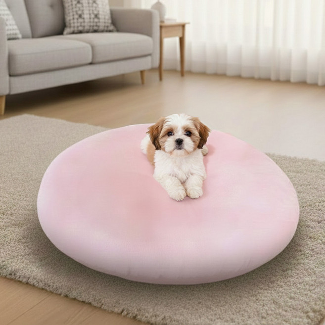 펫코노미 반려동물 찹쌀모찌 필로우 쿠션, 핑크, 1개