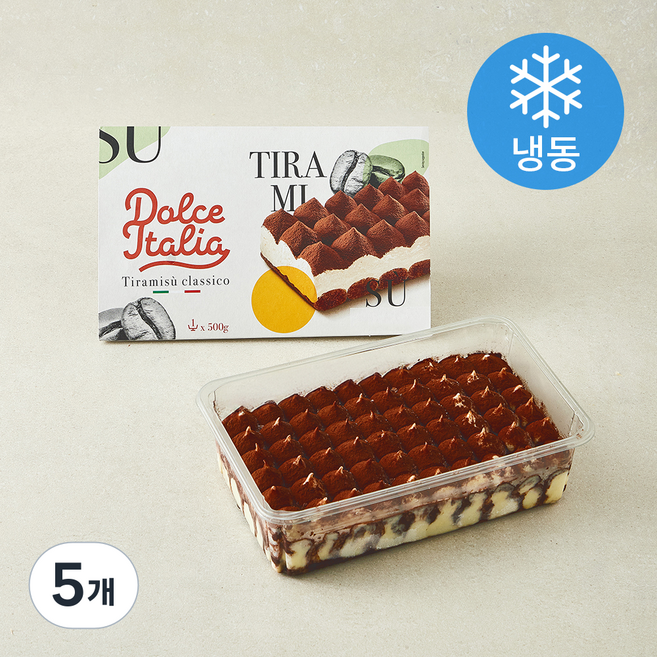돌체이탈리아 티라미수 케이크 (냉동), 500g, 5개, 1개입