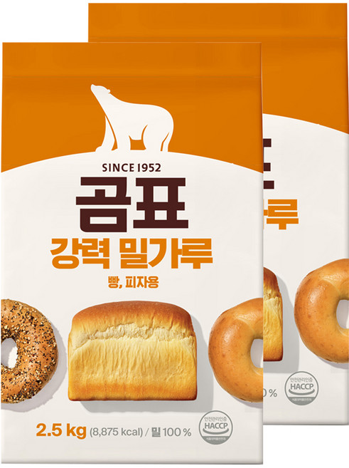 곰표 강력 밀가루, 2.5kg, 2개