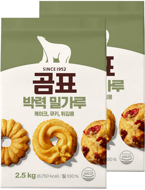 곰표 박력 밀가루, 2.5kg, 2개