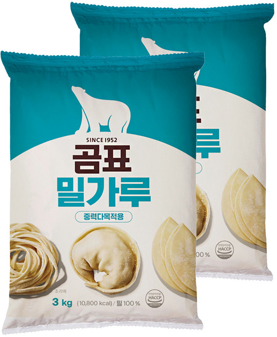 곰표 밀가루 중력다목적용, 3kg, 2개