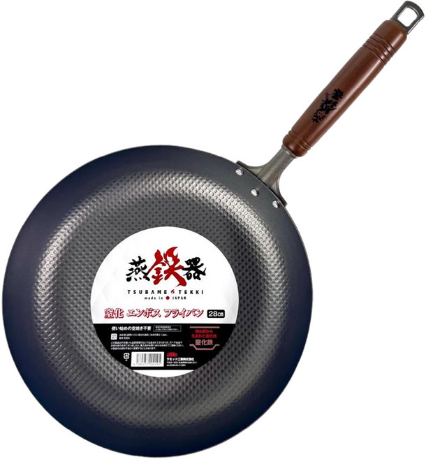 日本 Summit 燕鐵器系列 窒化鐵鍋 壓紋平底鍋 IH爐適用, 28cm, 1個