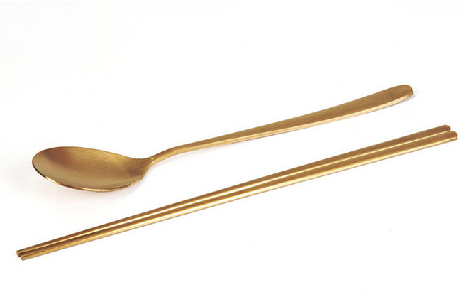 키친아트 금상첨화 한식 수저 세트, 숟가락 + 젓가락, 1세트