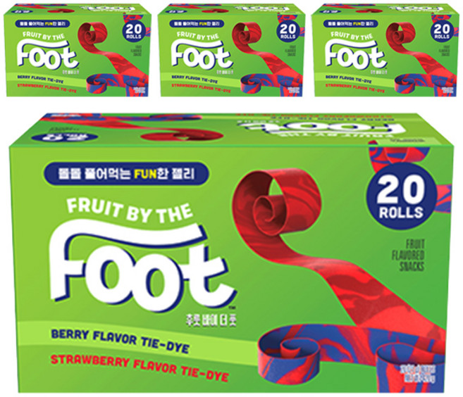 FRUIT BY THE Foot 軟糖 20入, 420g, 4個