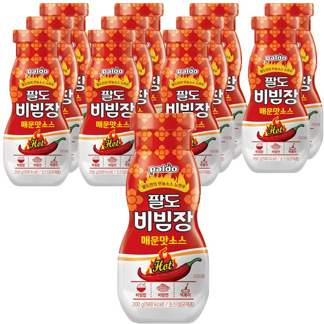 팔도 비빔장 매운맛 소스, 200g, 12개