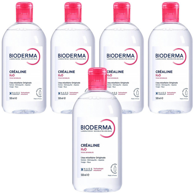 BIODERMA H2O高效潔膚液, 500ml, 5瓶