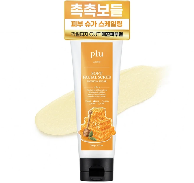 플루 소프트 페이셜 스크럽 허니 앤 슈가, 100g, 1개 - 쿠팡