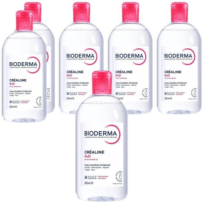 BIODERMA H2O高效潔膚液, 500ml, 6瓶