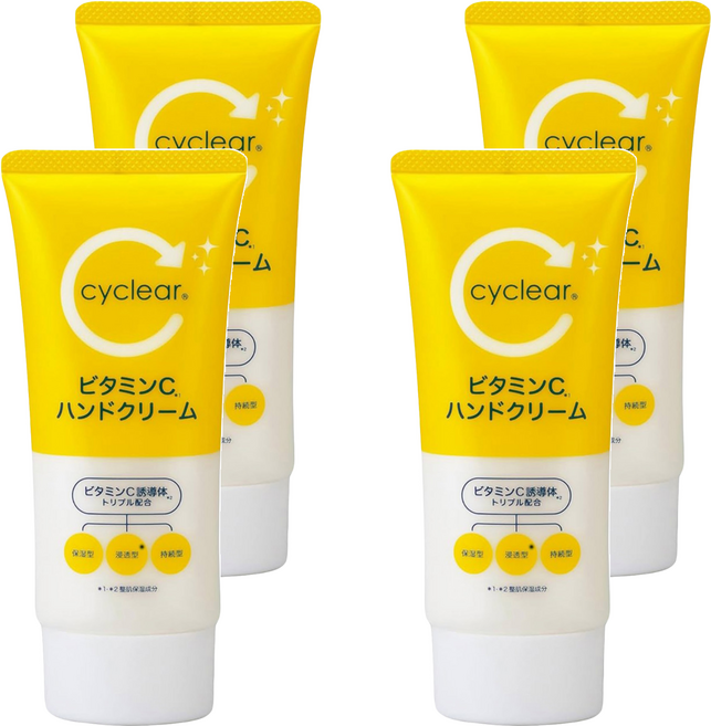 KUMANO 熊野油脂 cyclear 維他命C 酵素護手霜, 80ml, 4條
