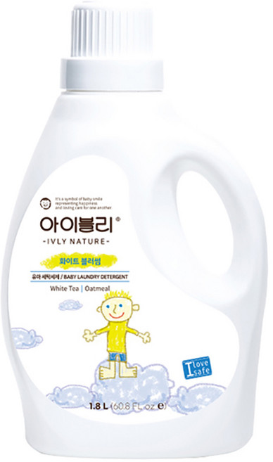 아이블리네이처 오트밀 유아세제 화이트 블러썸향 1.8L, 1개, 1.8kg