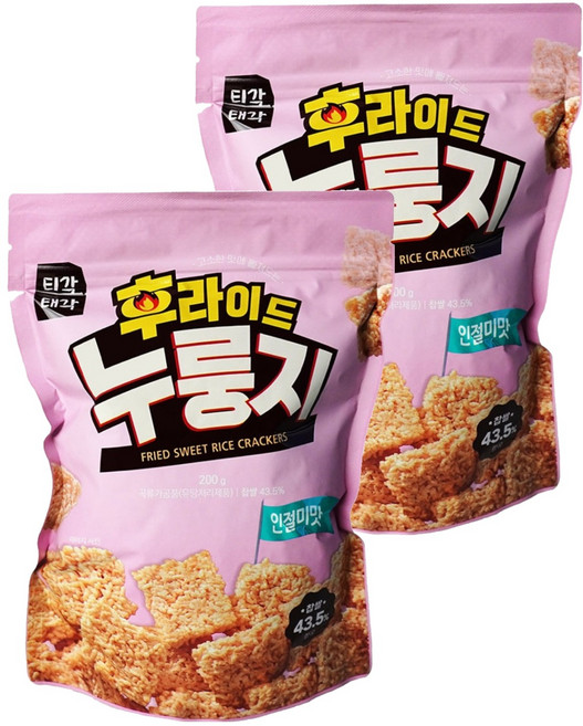 TigakTaegak 炒鍋巴餅乾 韓國傳統年糕風味, 200g, 2個