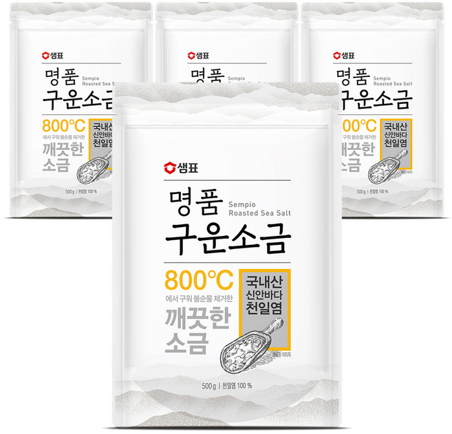 샘표 명품 구운소금, 500g, 4개