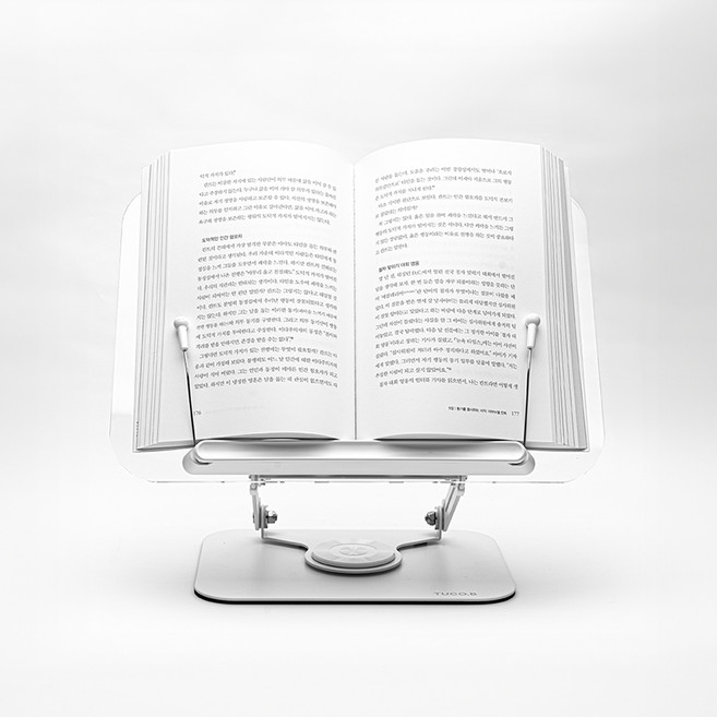 투코비 높이조절 접이식 부드러운 360도 회전형 독서대, 투명 아크릴