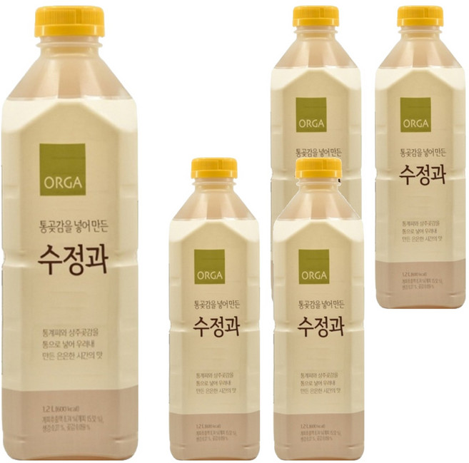 올가홀푸드 통곶감을 넣어 만든 수정과, 5개, 1.2L