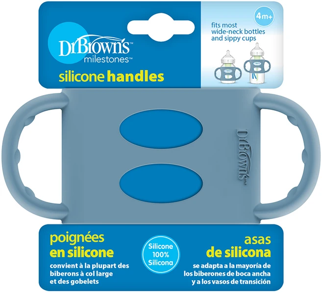 닥터브라운 와이드넥 실리콘 핸들 홀더, 블루, 1개 - 쿠팡